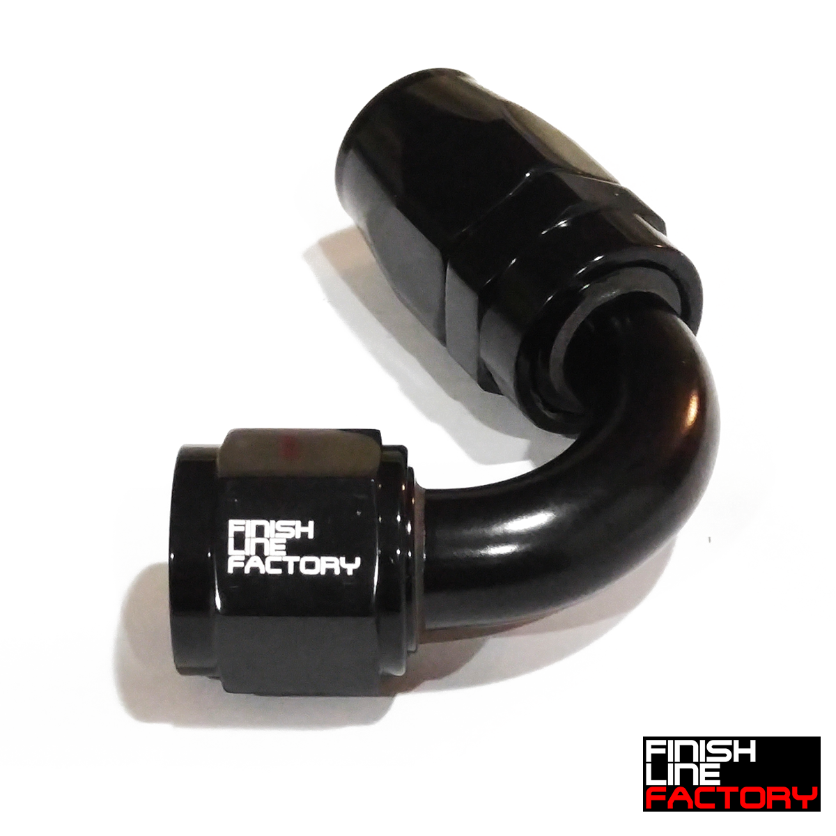 FLF Swivel Hose End (Braided Rubber) - 120 Degree - 10 AN