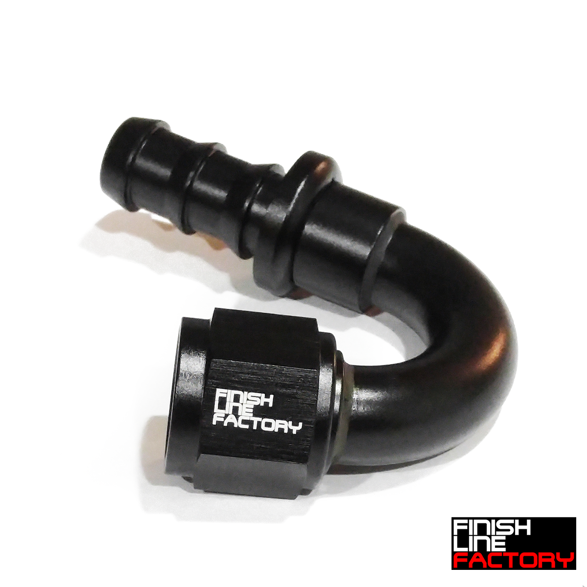 FLF Push Lock Hose End - 150 Degree - 12 AN