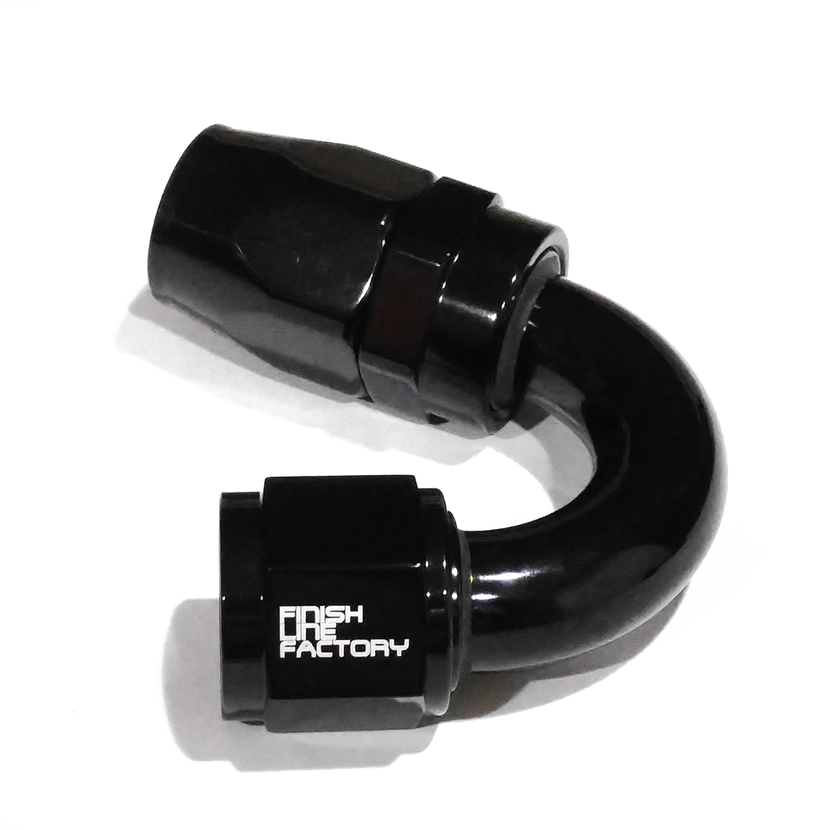 FLF Swivel Hose End (Braided Rubber) - 150 Degree - 20 AN