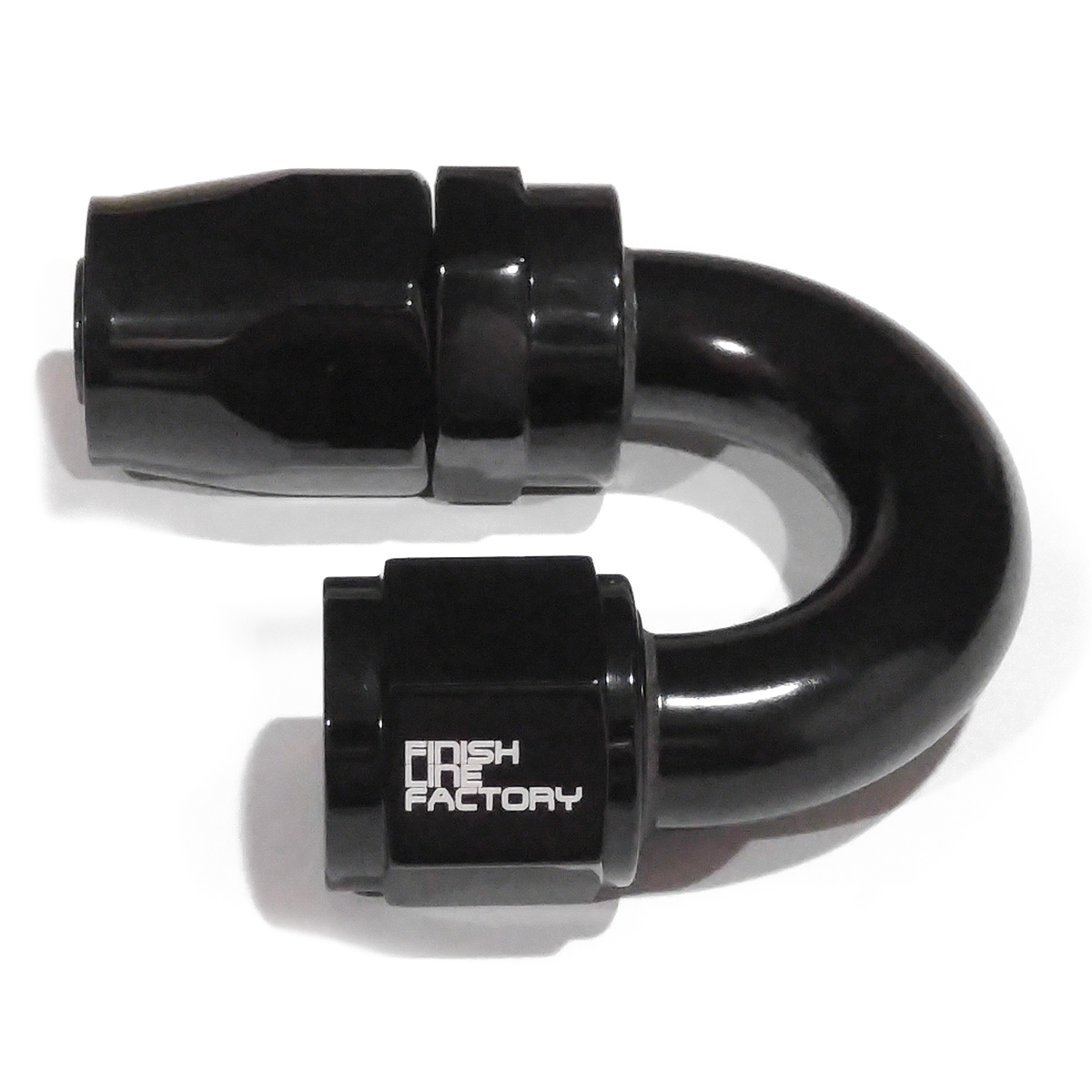 FLF Swivel Hose End (Braided Rubber) - 180 Degree - 16 AN