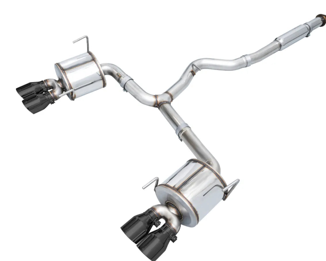 AWE Tuning Touring Edition Exhaust | 3" Diameter | 4" Quad Diamond Black Tips Subaru WRX 2022-2025