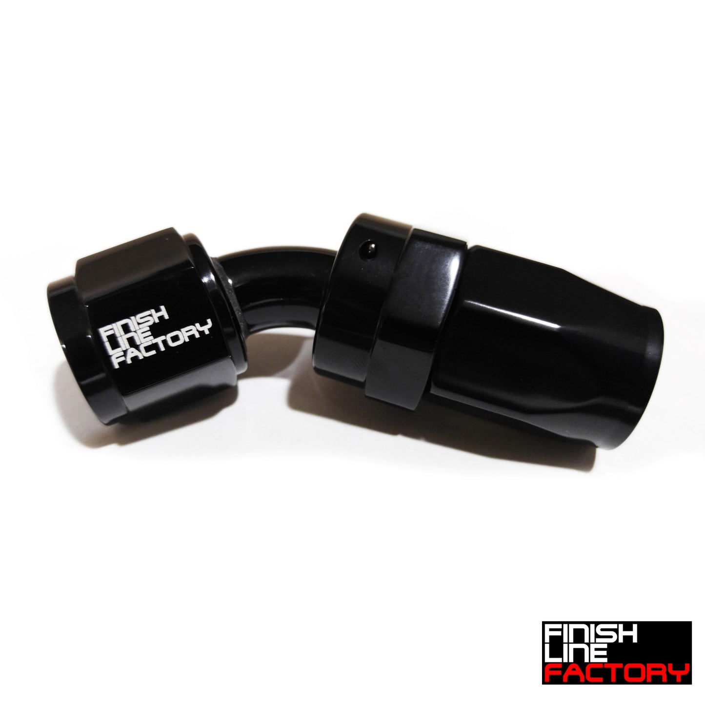 FLF Swivel Hose End (Braided Rubber) - 45 Degree - 12 AN