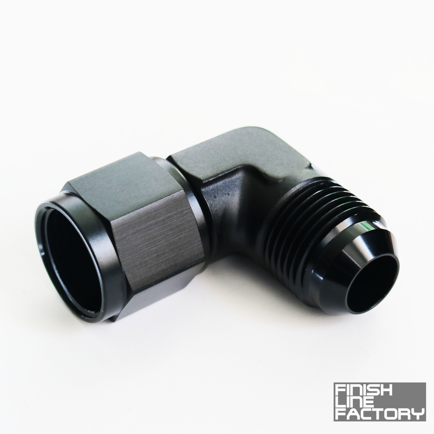 FLF AN Male to AN Female Swivel Adapter - 90 Degree - 04 AN