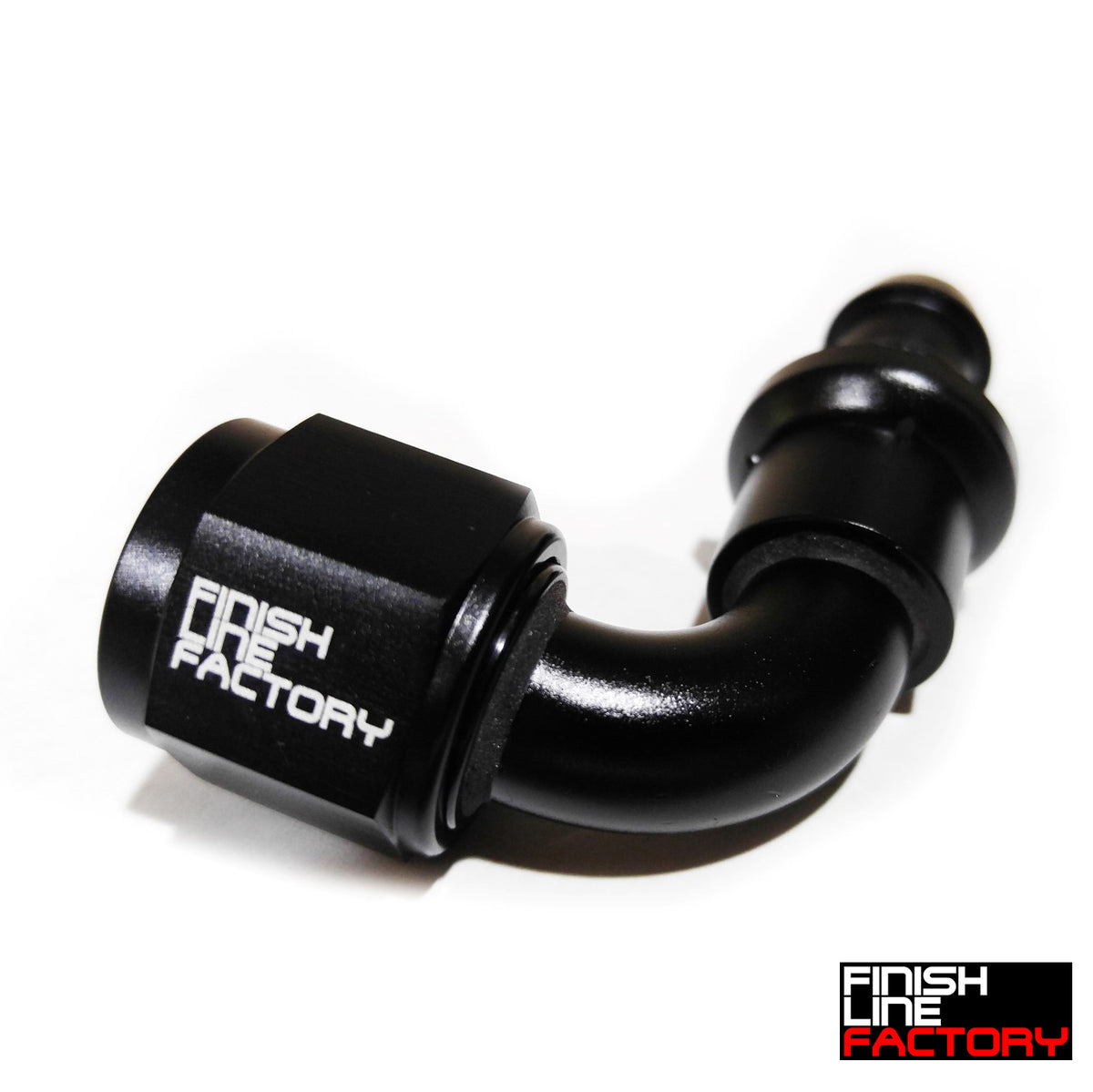FLF Push Lock Hose End - 90 Degree - 08 AN