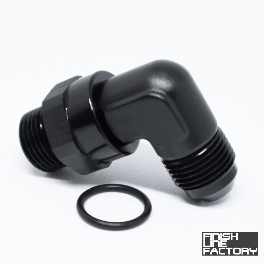 FLF ORB Swivel to AN Adapter - 90 Degree - 12 ORB - 10 AN