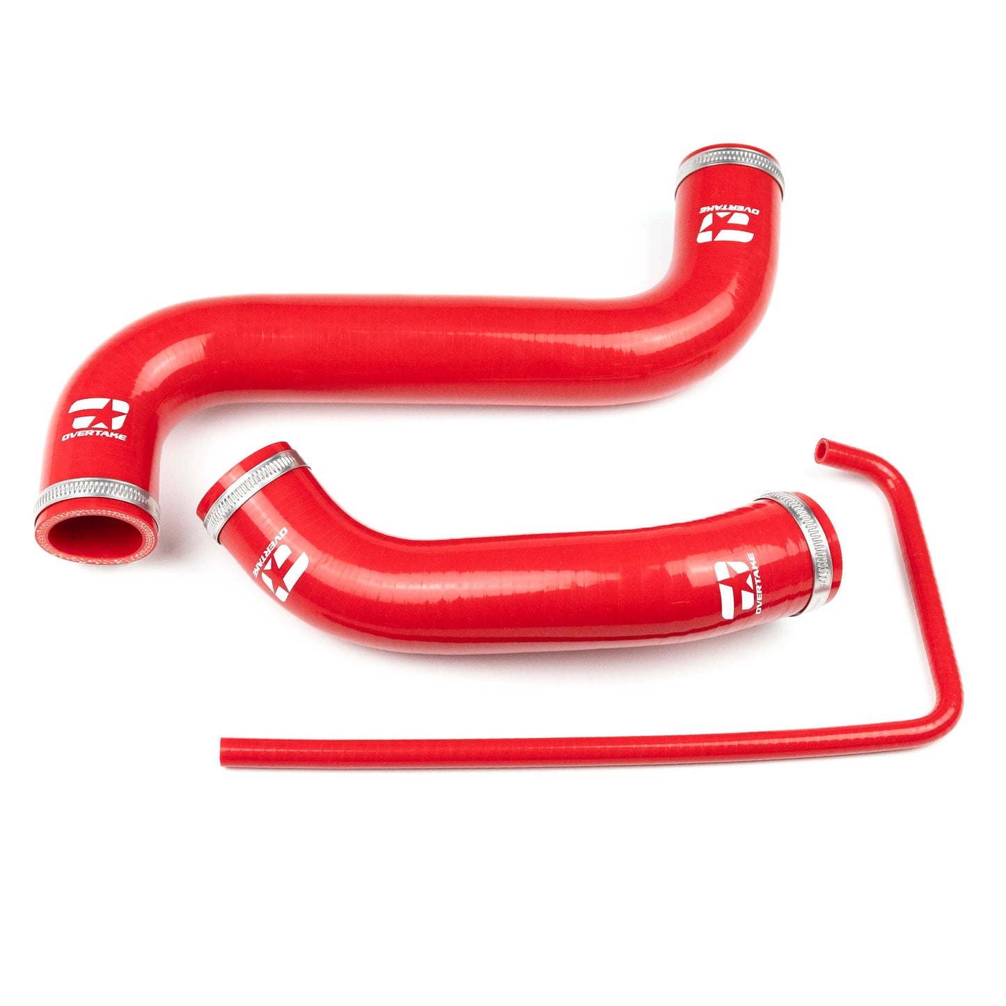 Overtake Radiator Hose Kit RED - Subaru 02-07 Impreza / WRX / STI