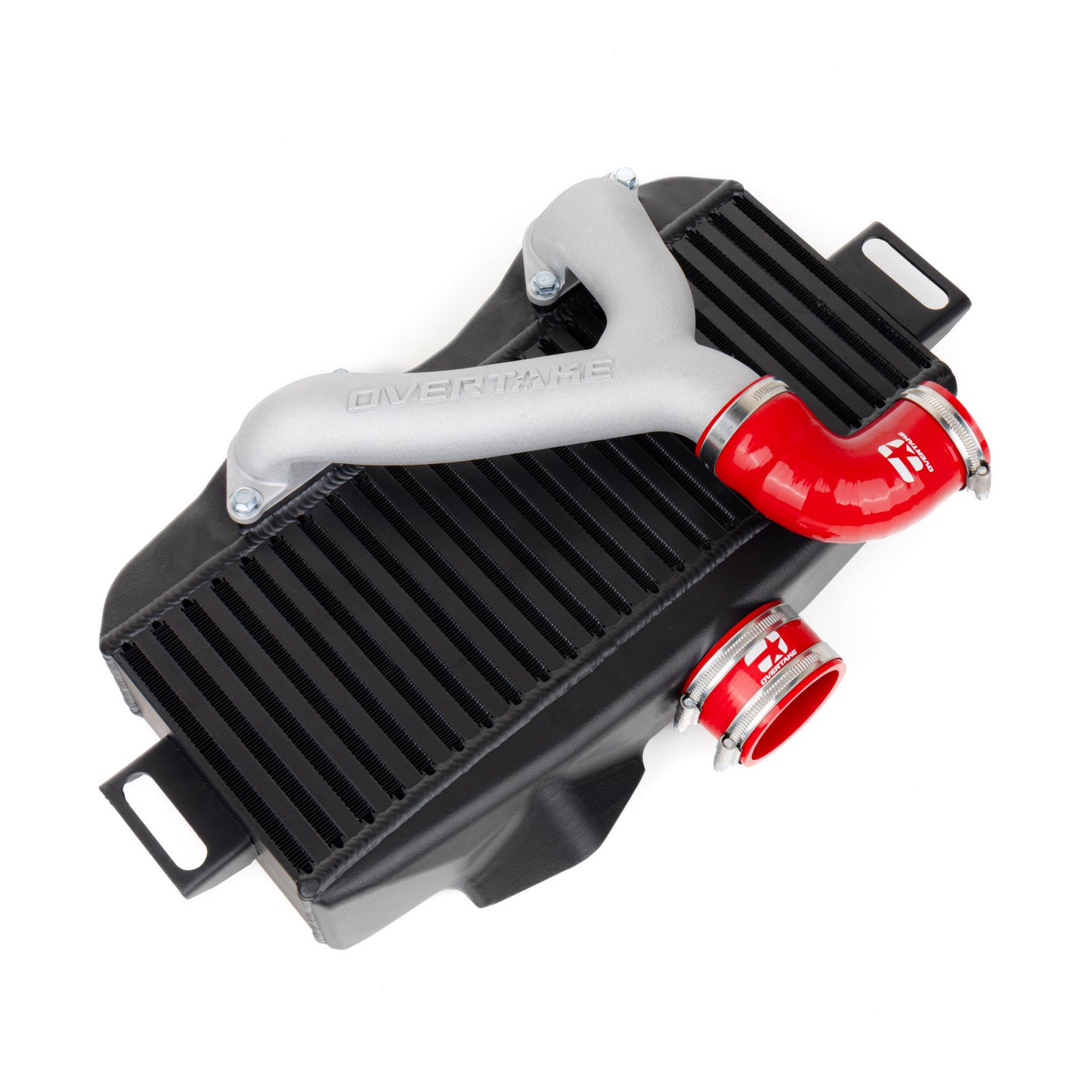 Overtake Top Mount Intercooler Y-Pipe Kit - Subaru 2004-21 STi - Red