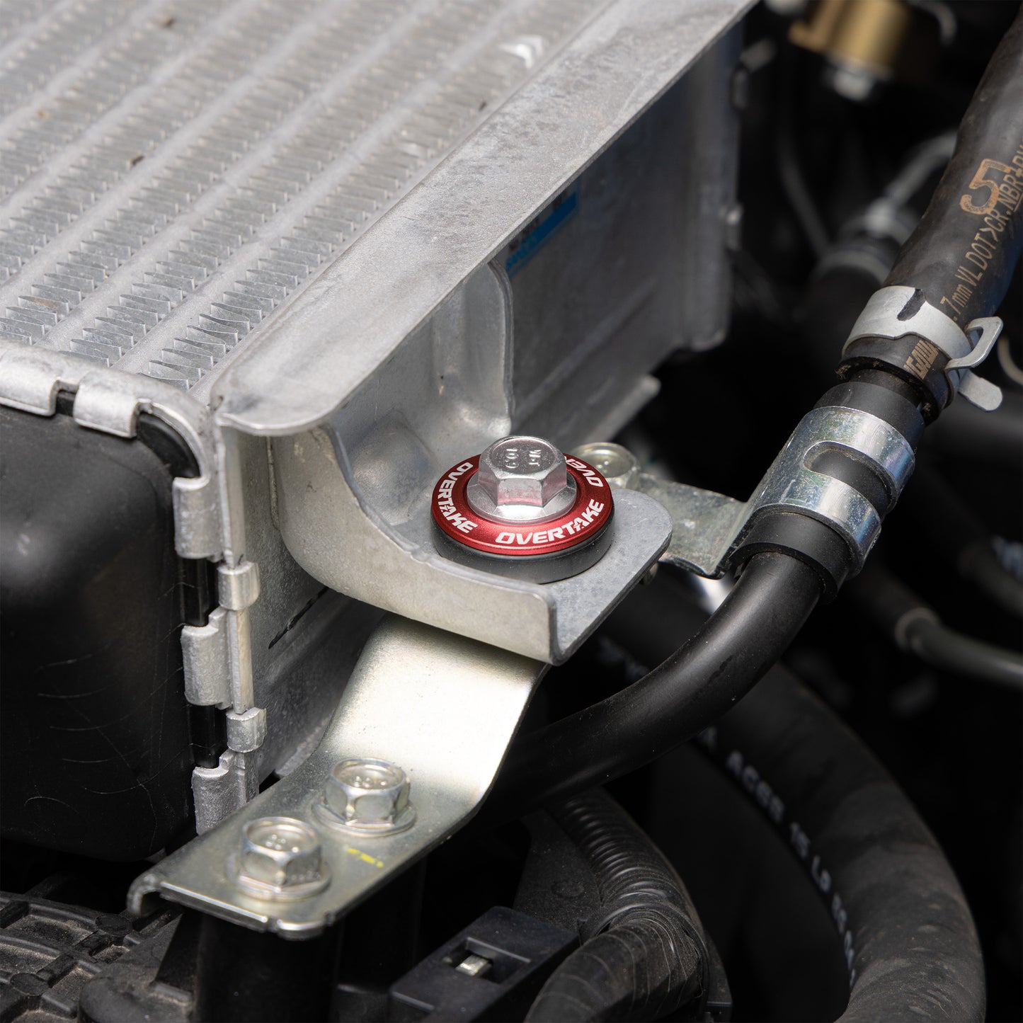 Overtake Top Mount Intercooler Isolator Bushings - Red