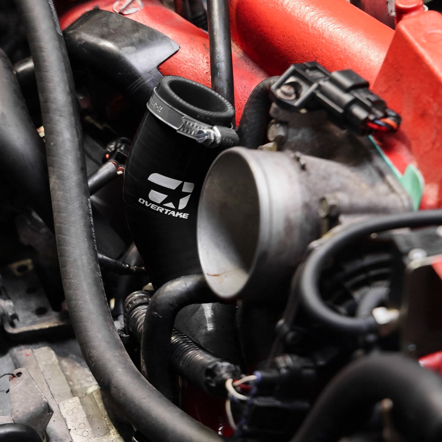 Overtake Bypass Valve Recirculation Hose - Subaru 2002-07 WRX, 2004-21 STi - Black