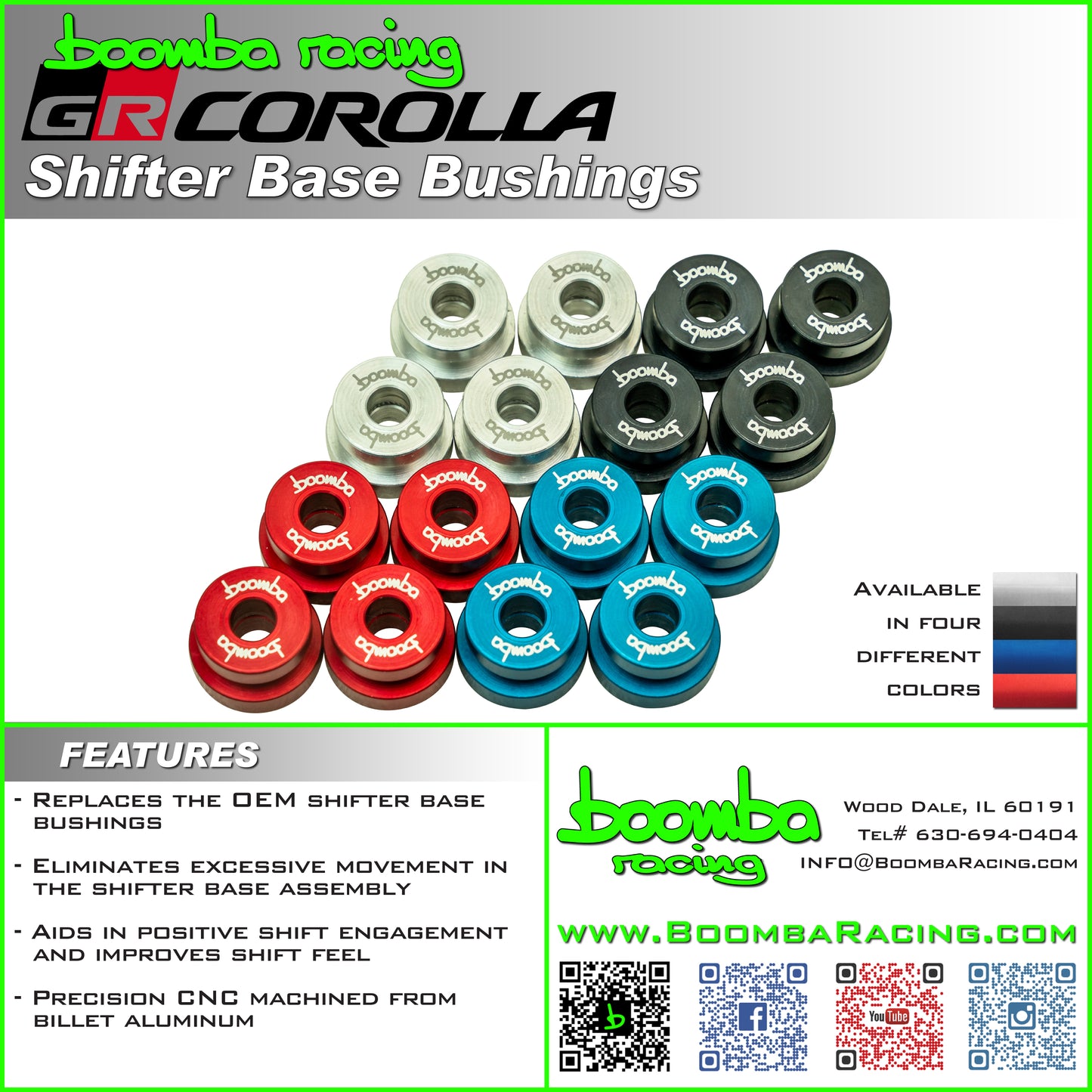 Boomba GR Corolla Shifter Base Bushings