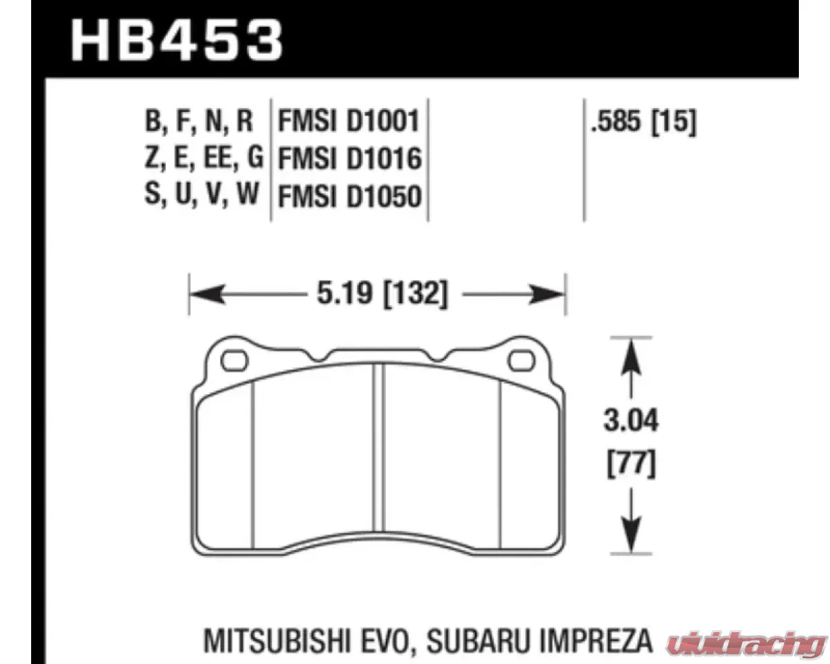 Hawk Performance DTC-60 Front Subaru STI