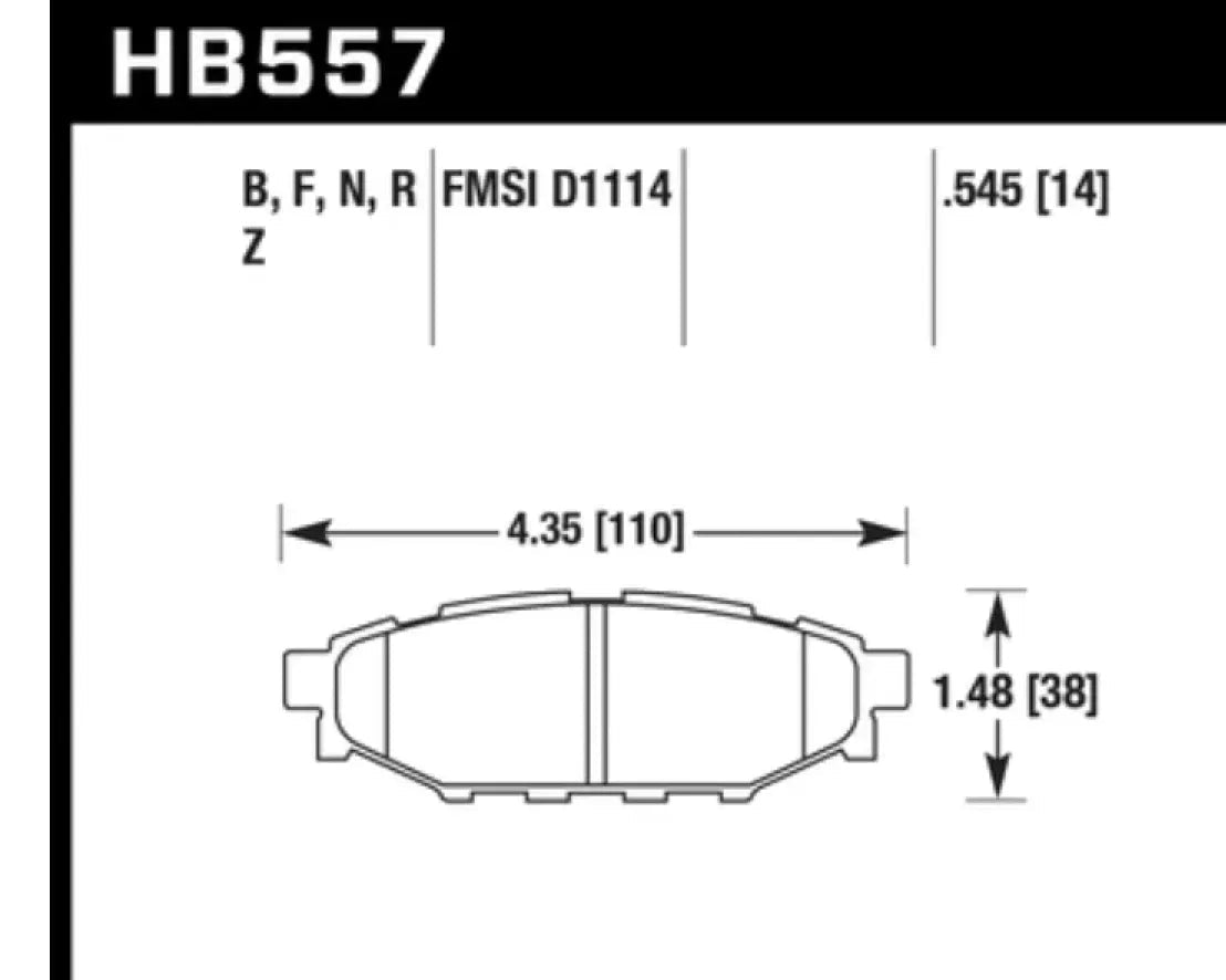 Hawk Performance HP Plus Subaru Rear