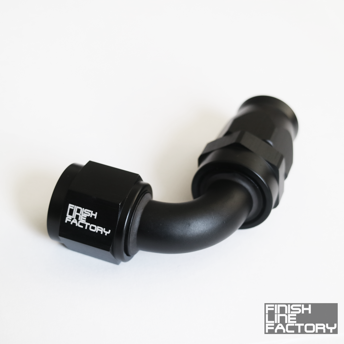 FLF Swivel Hose End (Braided PTFE) - 90 Degree AN - 06 AN