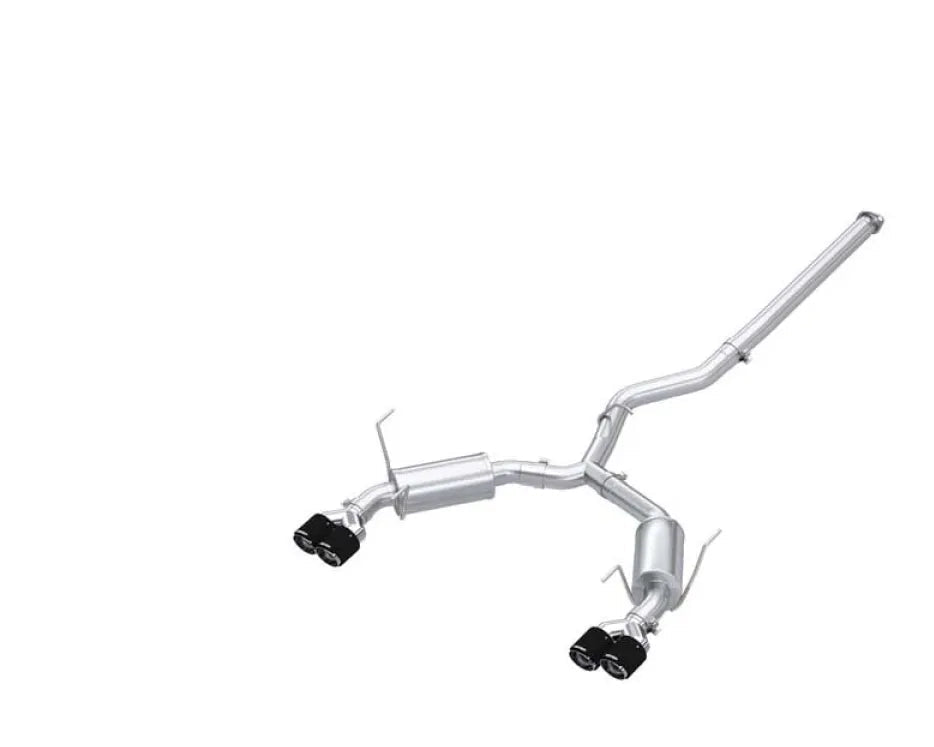 MBRP 3" Catback Dual Split Rear Quad CF Tips Street Profile Subaru WRX 2022-2024