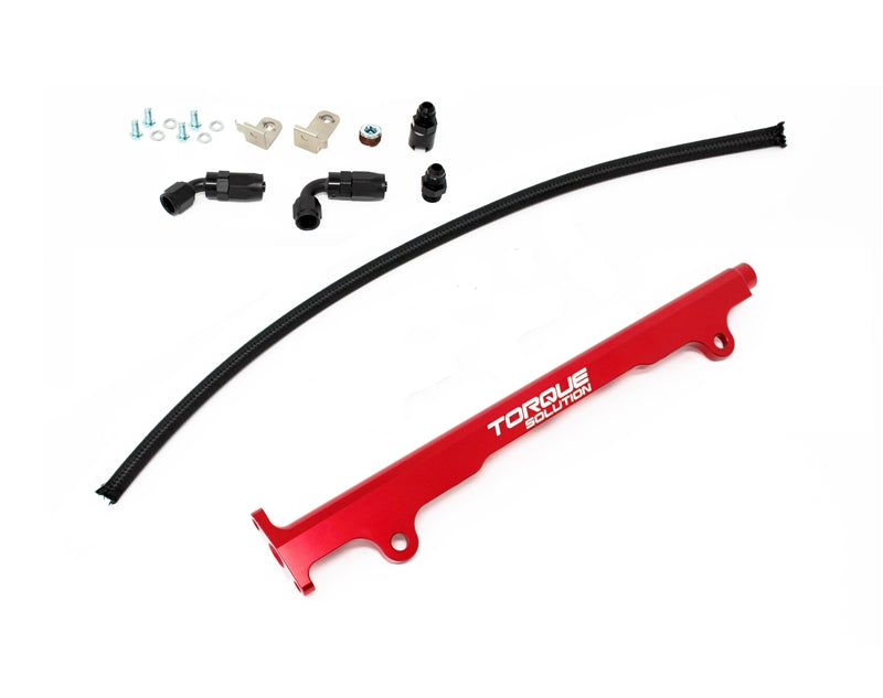 Torque Solution Billet Fuel Rail (Red): Mitsubishi EVO X