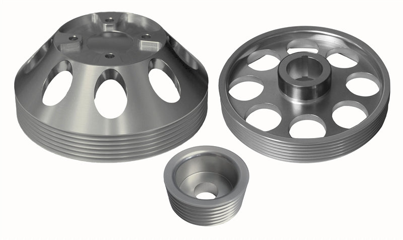Torque Solution Lightweight Water Pump, Crank and Alternator Pulley Combo (Silver): Hyundai Genesis Coupe 3.8 2010+