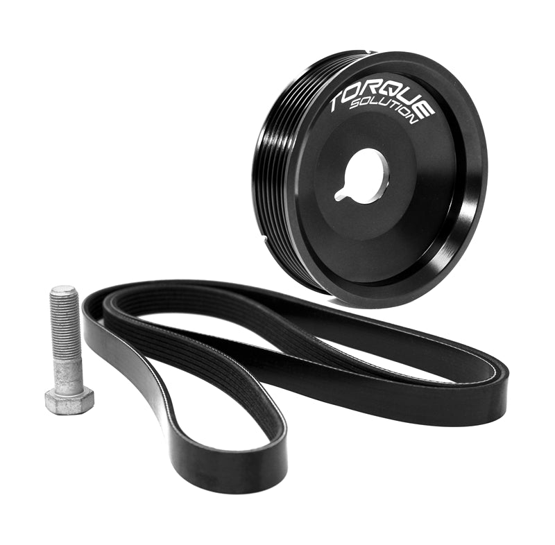 Torque Solution Underdrive Crank Pulley Kit: Porsche Boxster / Cayman / 996 / 997 w/ AC