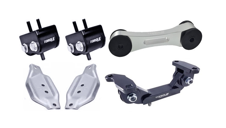 Torque Solution Engine / Trans / Silver Pitch Mount Kit w/ Mount Plates: Subaru WRX 2002-2014 / STi 2004+