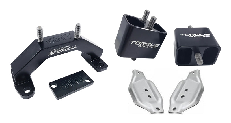Torque Solution Solid Billet Engine & Transmission Mounts w/ Mount Plates: Subaru WRX 2002-2014 / STi 2004-2017