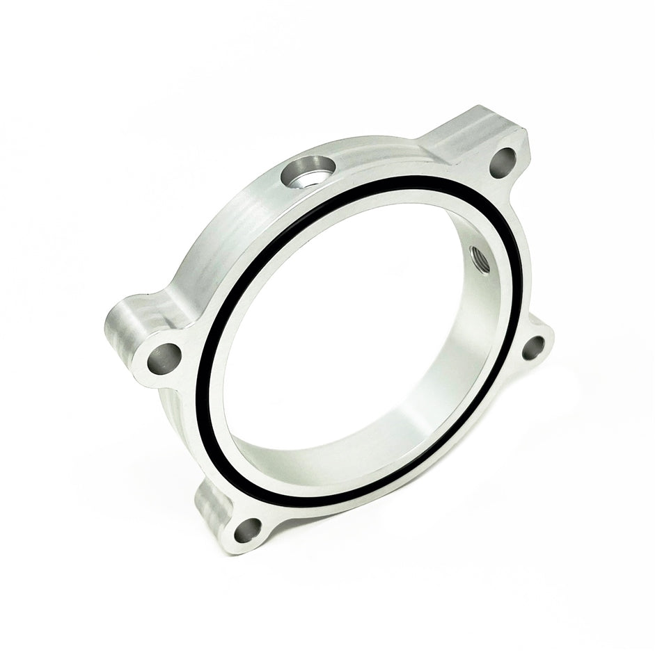 Torque Solution Throttle Body Spacer (Silver): Chevy Camaro 2010-2014 6.2L