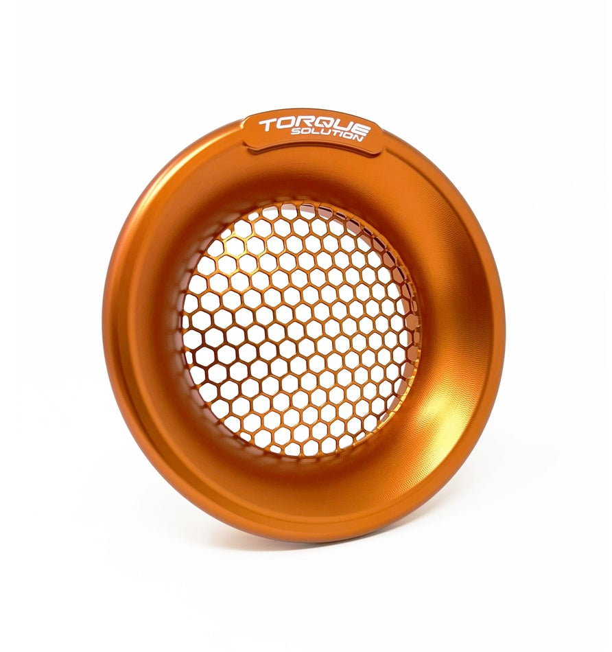 Torque Solution Turbo Velocity Stack Shield (Orange): For 4" Inlet