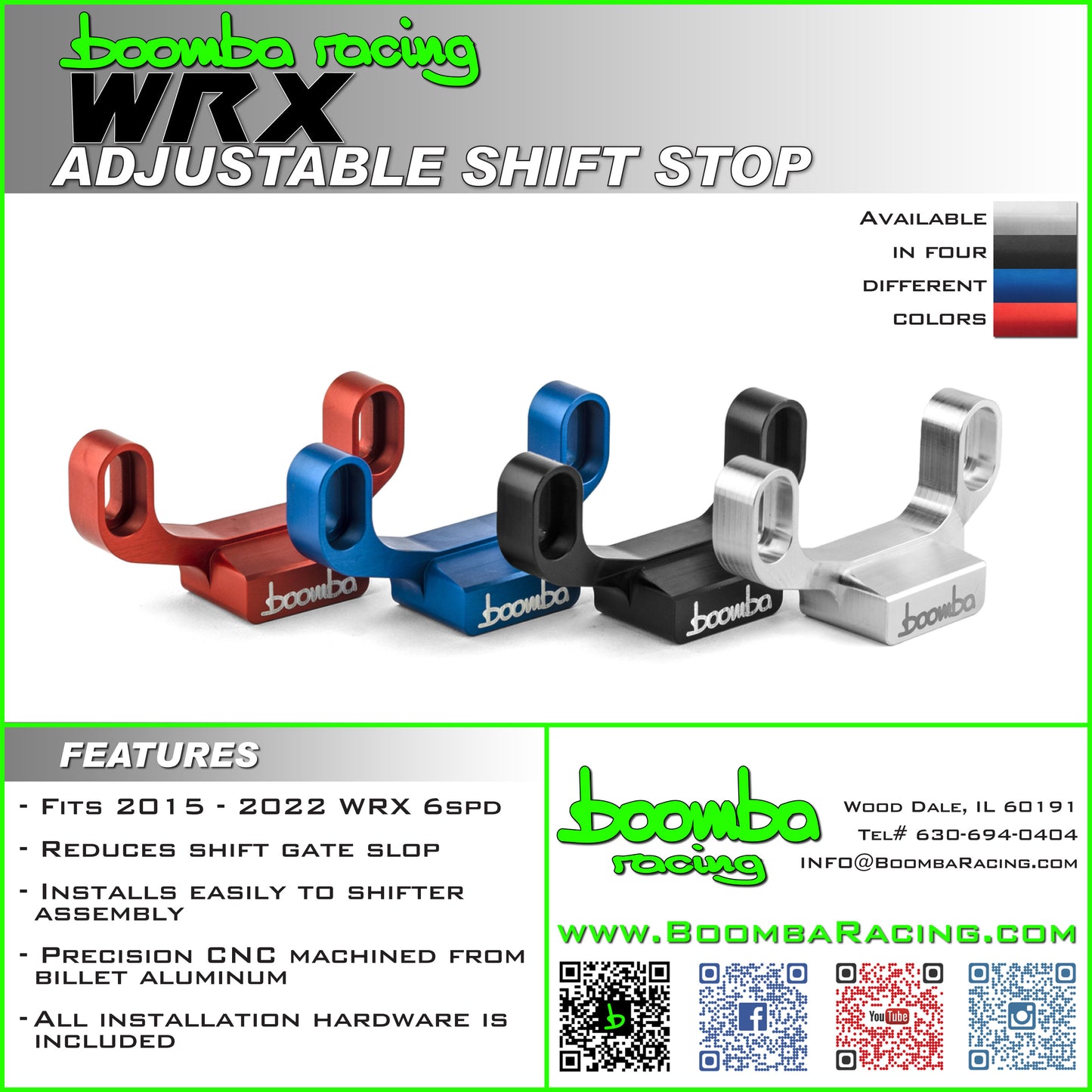 Boomba WRX15+ SHIFTER STOP