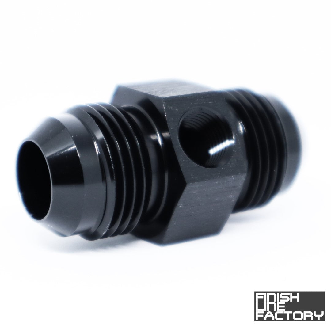 FLF AN Male Union with 1/8" NPT Port Adapter - 90 Degree - 08 AN