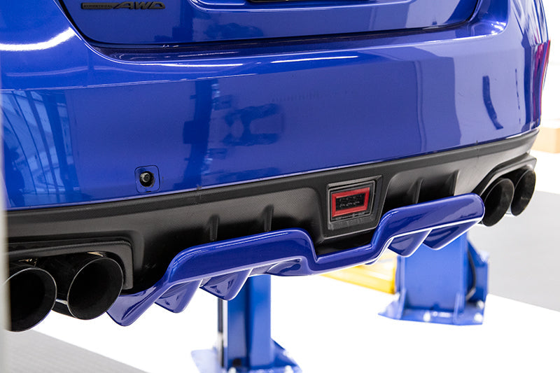 OLM A1 Style Paint Matched Rear Diffuser (Ice Silver Metallic) - 2015-2021 Subaru WRX / STI