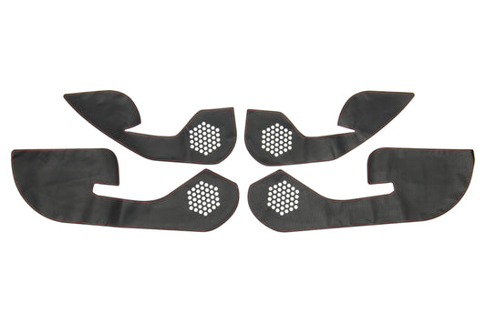 OLM Carbon Look Kick Guard Protection Set with Red Stitching (Non HK Equipped) - 2015-2021 Subaru STI