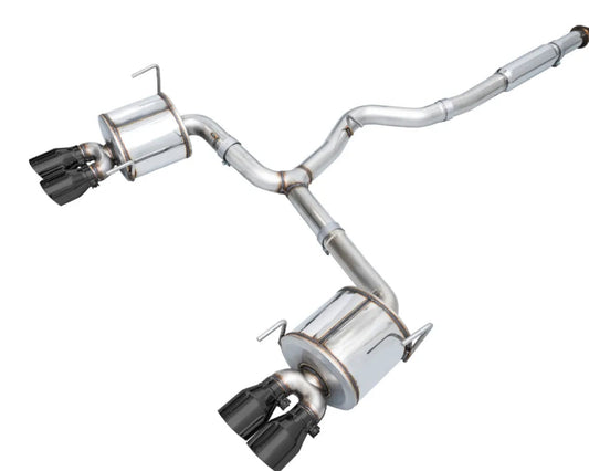 AWE Tuning Touring Edition Exhaust | 3" Diameter | 4" Quad Diamond Black Tips Subaru WRX 2022-2025