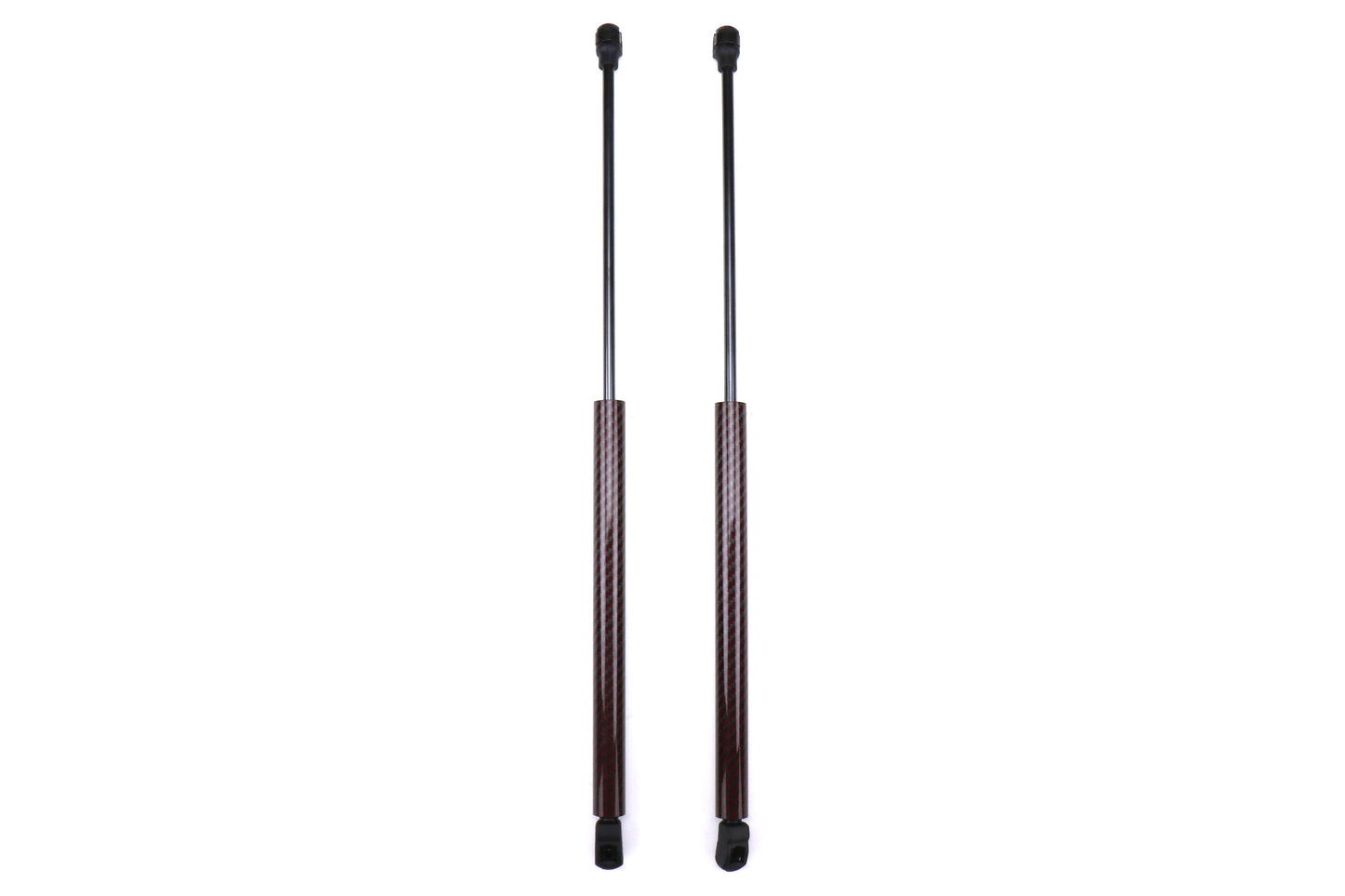 Carbon Reproductions Red/Black Kevlar Wrapped Hood Dampers - 2015-2021 Subaru WRX / STI