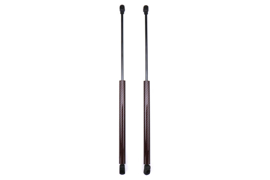 Carbon Reproductions Red/Black Kevlar Wrapped Hood Dampers - 2015-2021 Subaru WRX / STI