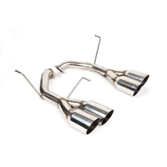 BLOX Racing 2022+ WRX Muffler Delete / Axle Back Single Wall 4in - Polished Tips