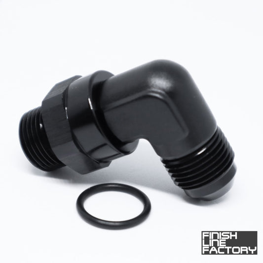 FLF ORB Swivel to AN Adapter - 90 Degree - 06 ORB - 06 AN