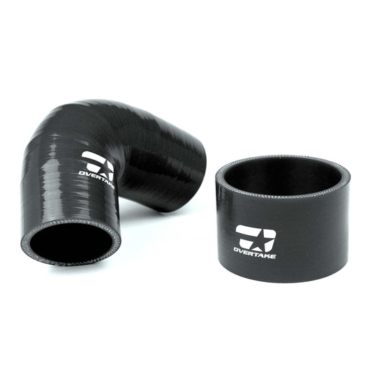 Overtake TMIC Silicone Coupler Kit BLACK - 04-21 STI, 02-07 WRX, 04-08 FXT w/ STI Style TMIC