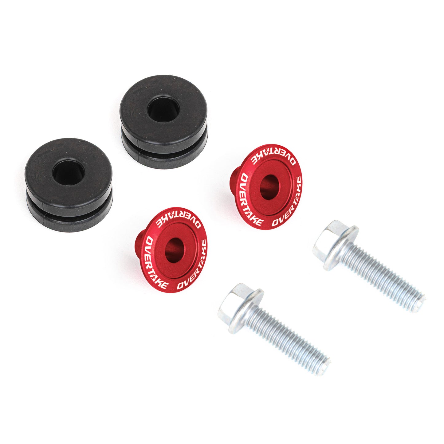Overtake Top Mount Intercooler Isolator Bushings - Red