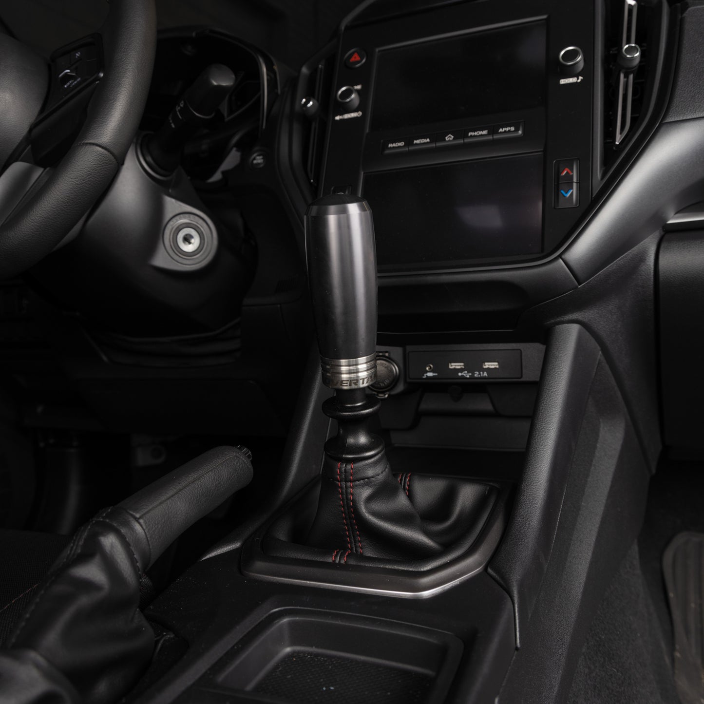 Overtake ModKnob Weighted Delrin Shift Knob - Tall Black - MT Subaru