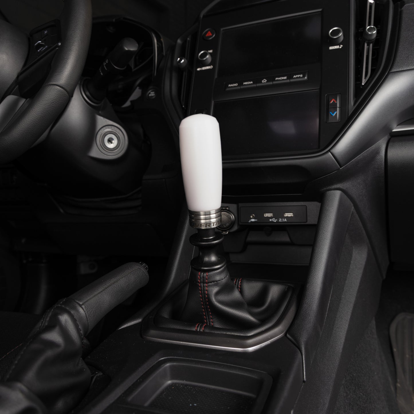 Overtake ModKnob Weighted Delrin Shift Knob - Tall White - MT Subaru