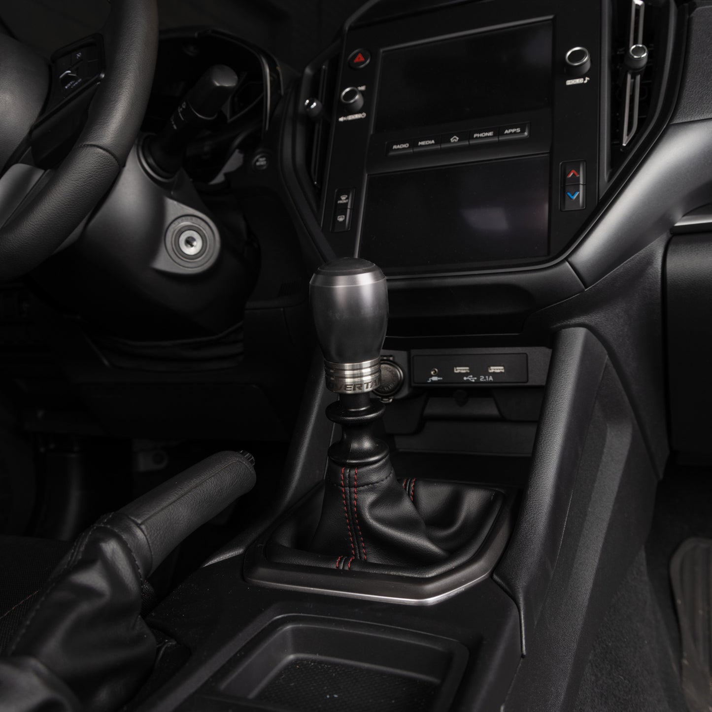 Overtake ModKnob Weighted Delrin Shift Knob - Short Black - MT Subaru