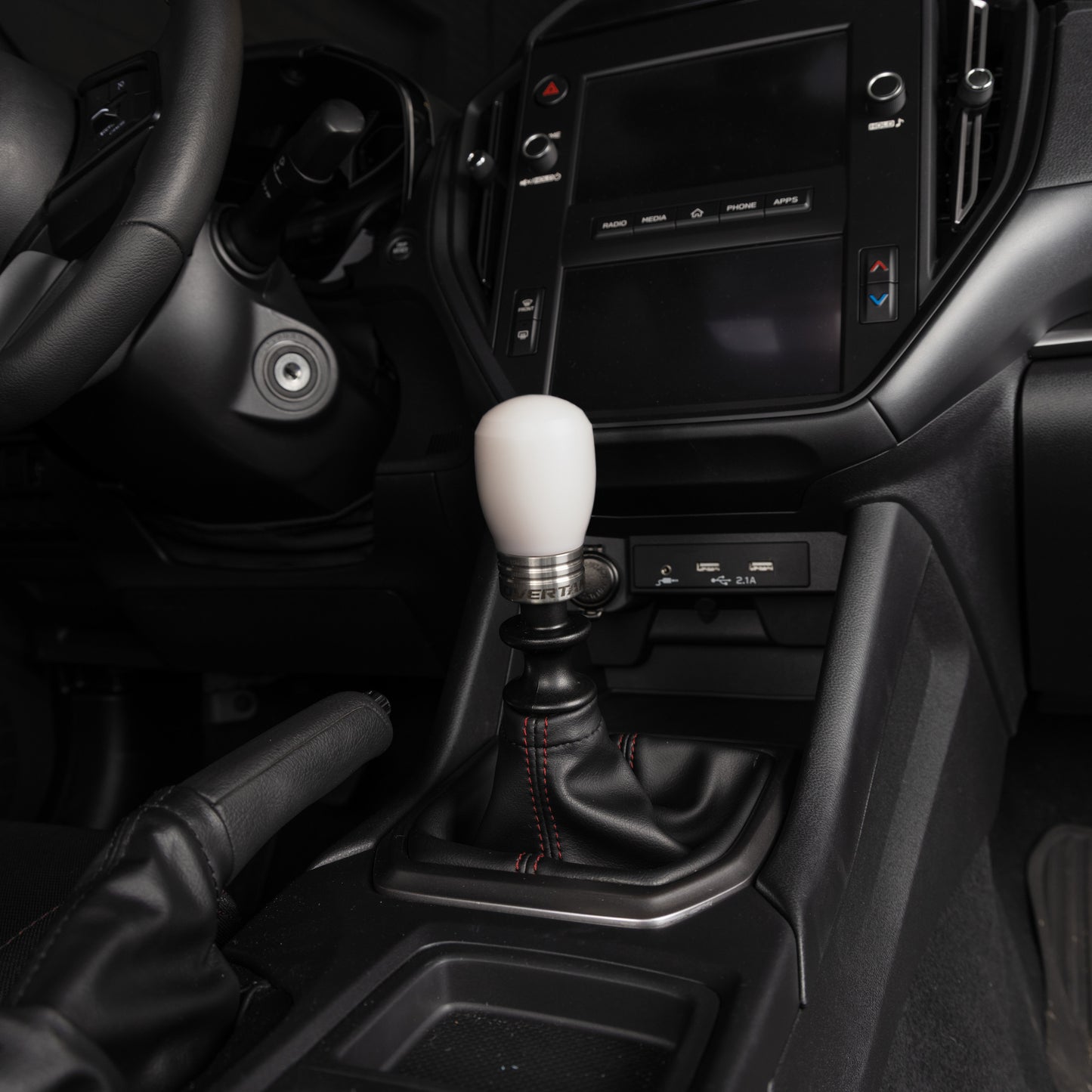Overtake ModKnob Weighted Delrin Shift Knob - Short White - MT Subaru
