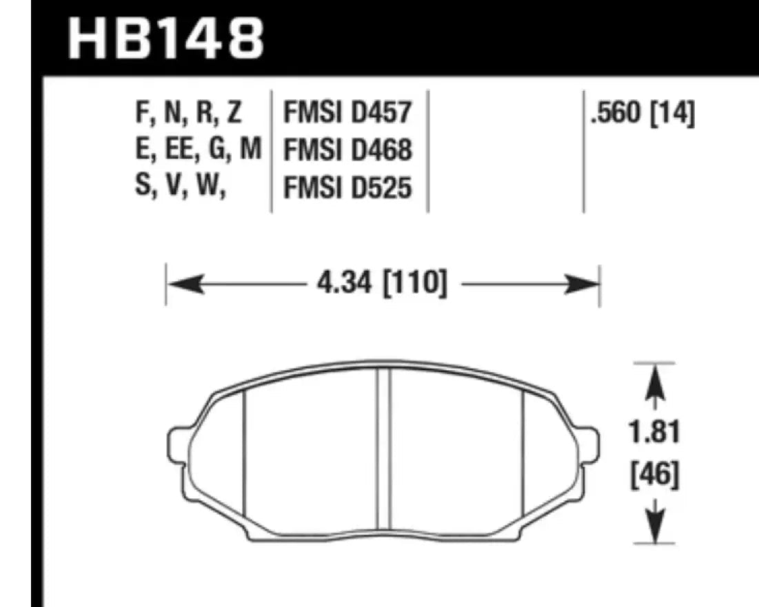 Hawk Performance HP Plus Mazda Miata Front 1990-1993
