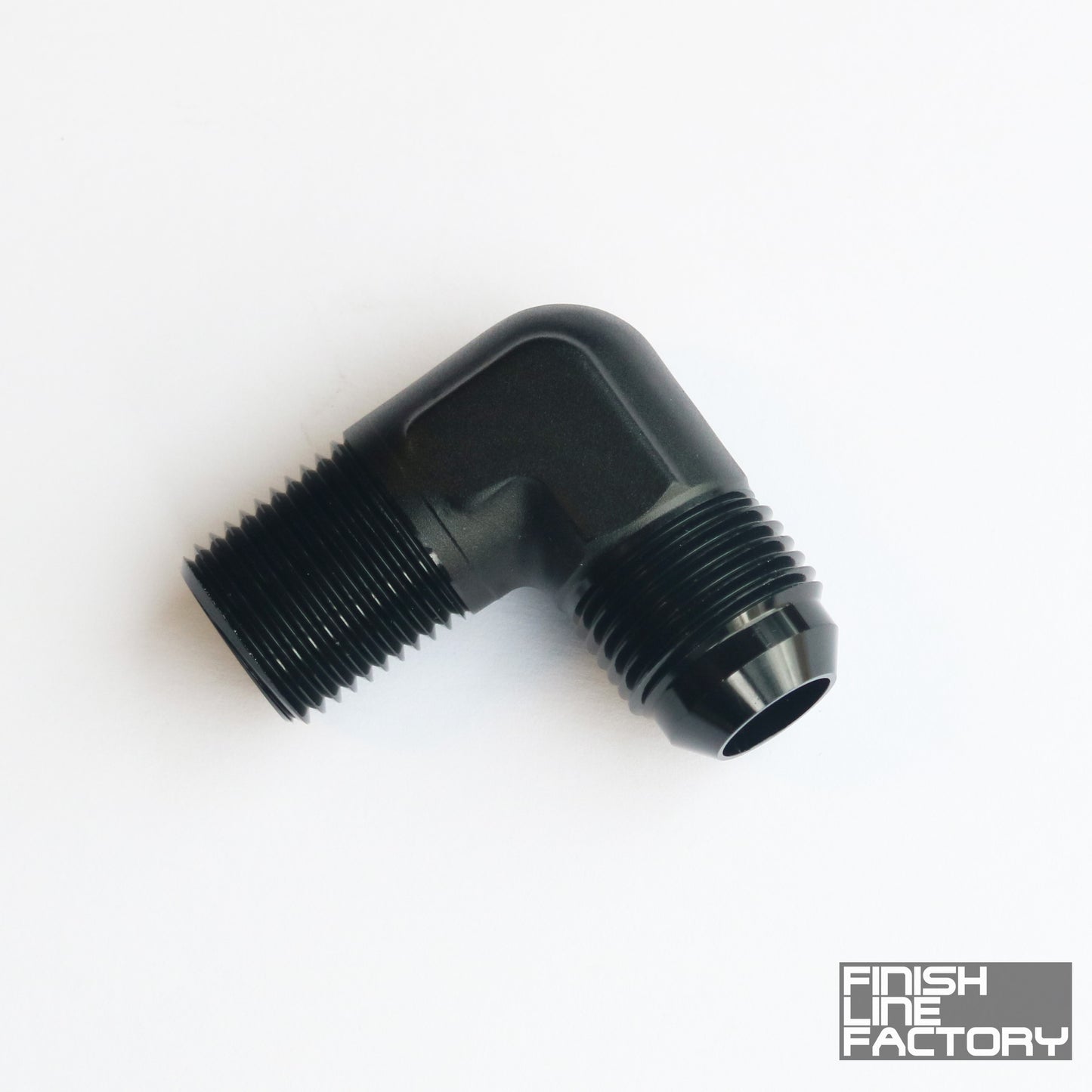FLF AN to NPT Adapter - 90 Degree - 03 AN - 1/8" NPT