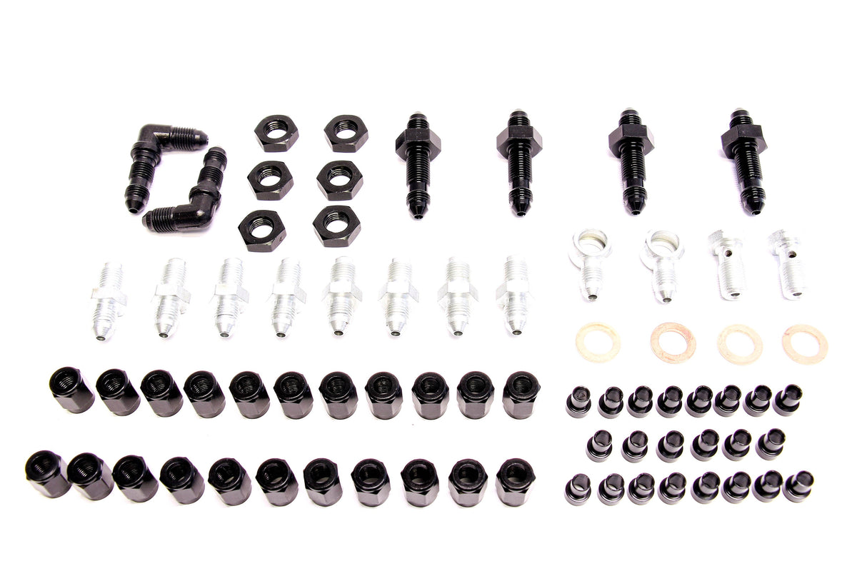 Precision Works Brake Line Tuck Kit Fittings Honda 88-00 Civic 90-01 Integra