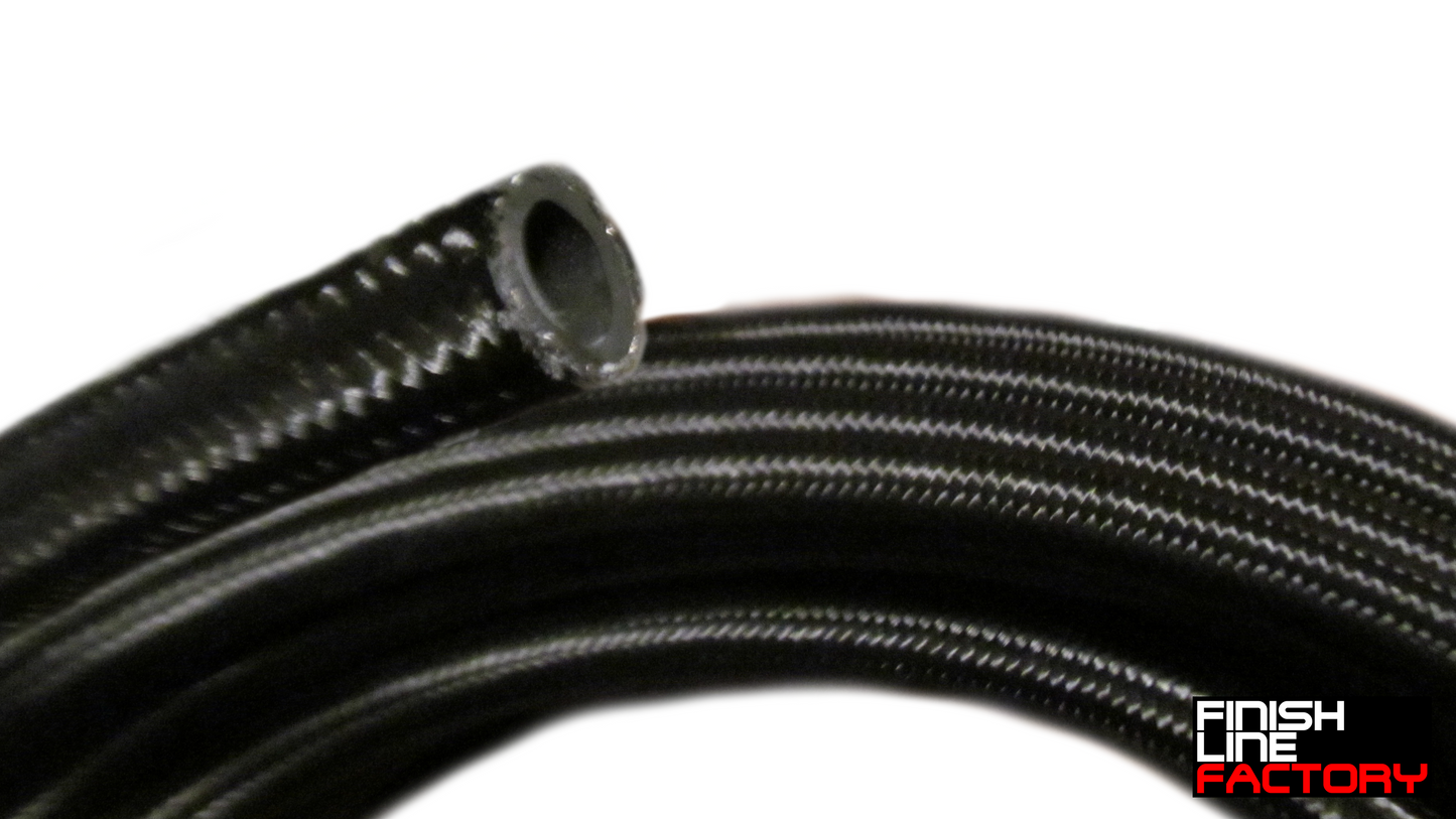 FLF Nylon Braided Hose (10 Foot Roll) - 06 AN - 11/32" ID - 9/16" OD