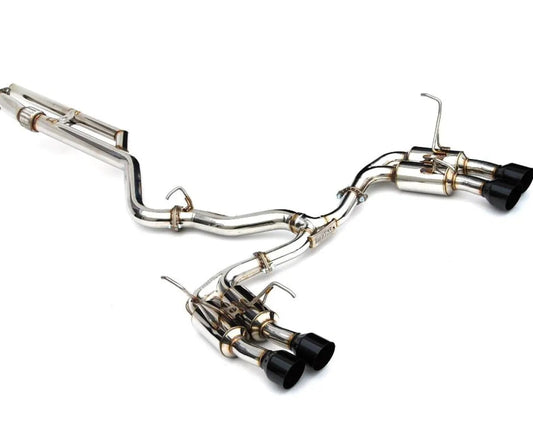 Invidia Gemini Catback Exhaust w/ Single Layer Quad Black Tip Subaru WRX 2022+