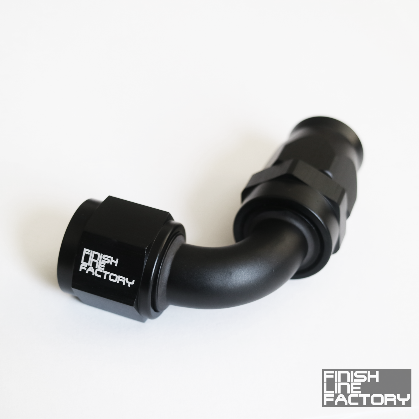 FLF Swivel Hose End (Braided PTFE) - 90 Degree AN - 04 AN