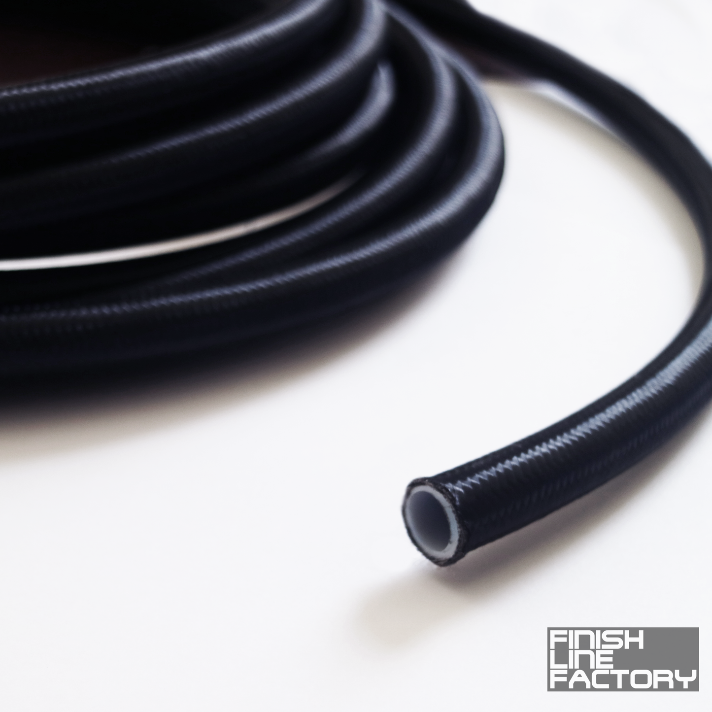 FLF PTFE Hose w/ Braided Nylon (05 Foot Roll) - 08 AN