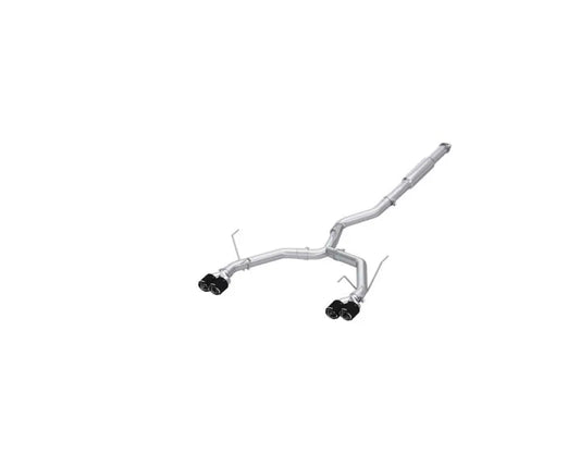 MBRP 3" Catback Dual Split Rear Quad CF Tips Race Profile Subaru WRX 2022-2024
