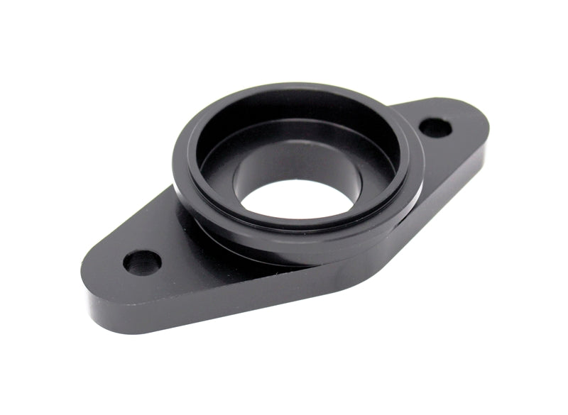 Torque Solution Billet Stock to Tial Blowoff Valve Adapter (Black): Mitsubishi Eclipse / Talon / Laser 1G 90-94
