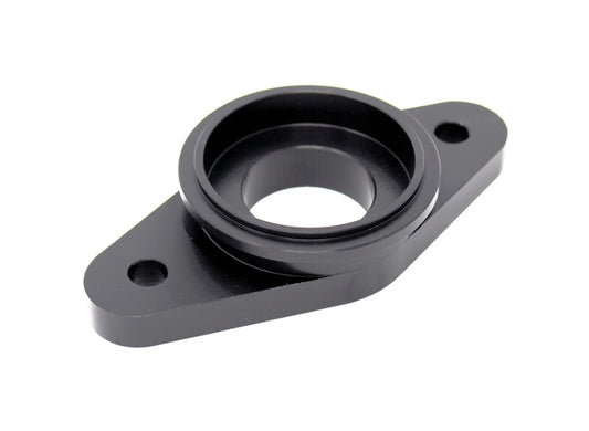 Torque Solution Billet Stock to Tial Blowoff Valve Adapter (Black): Mitsubishi Eclipse / Talon / Laser 1G 90-94